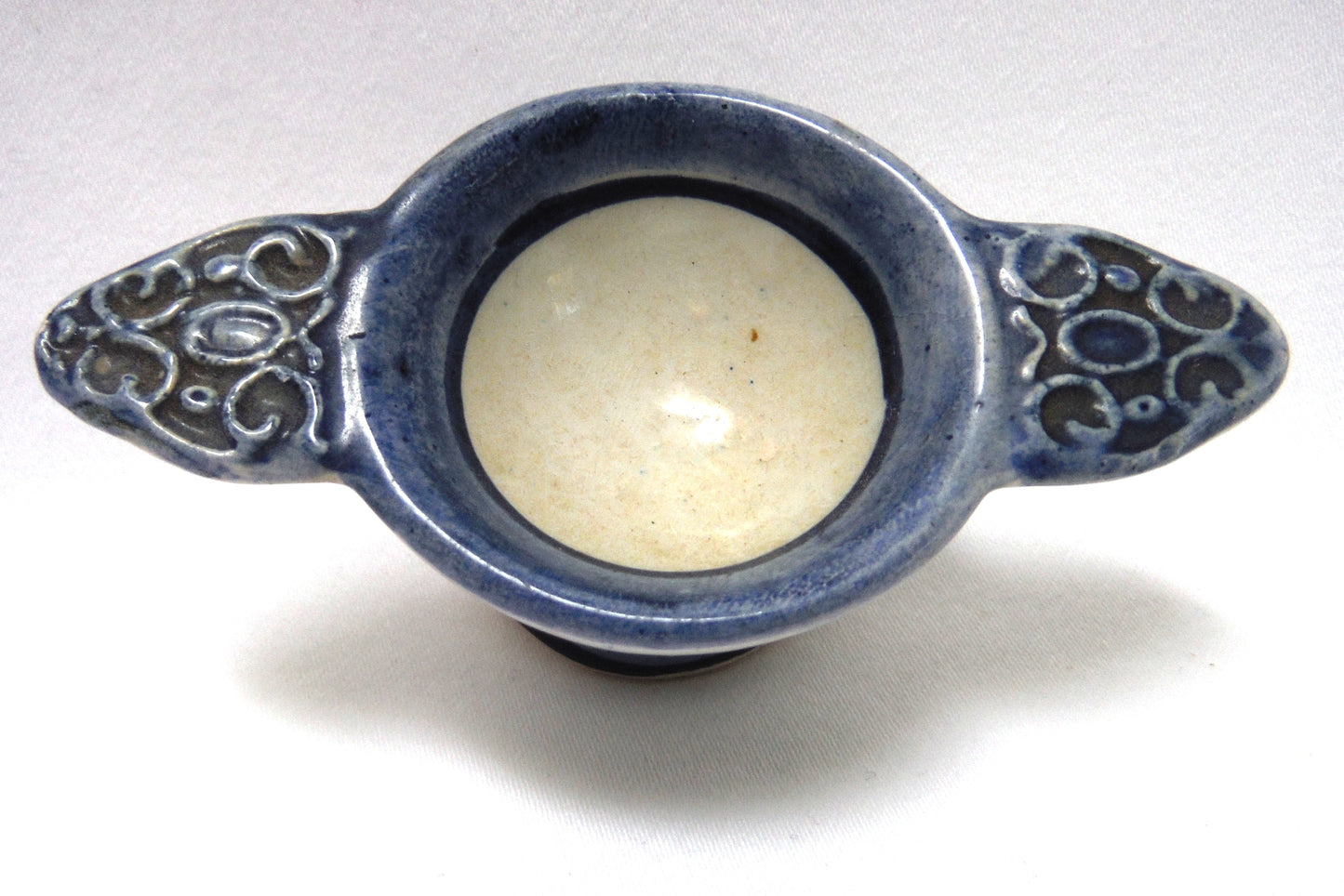 Vintage Hand Painted Delft Blue Miniature TWO-HANDLED PEDESTAL CUP