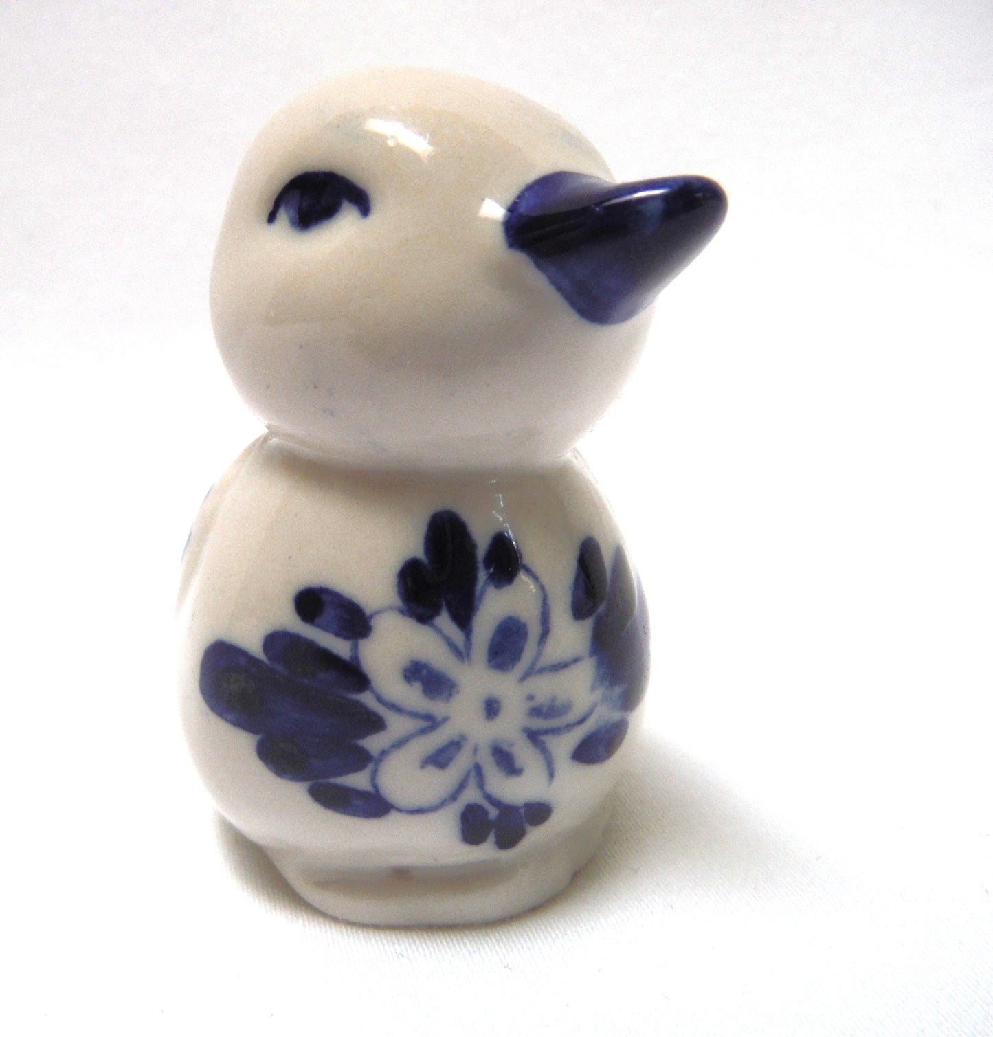 Vintage Hand Painted Delft Blue Little Miniature BABY DUCK