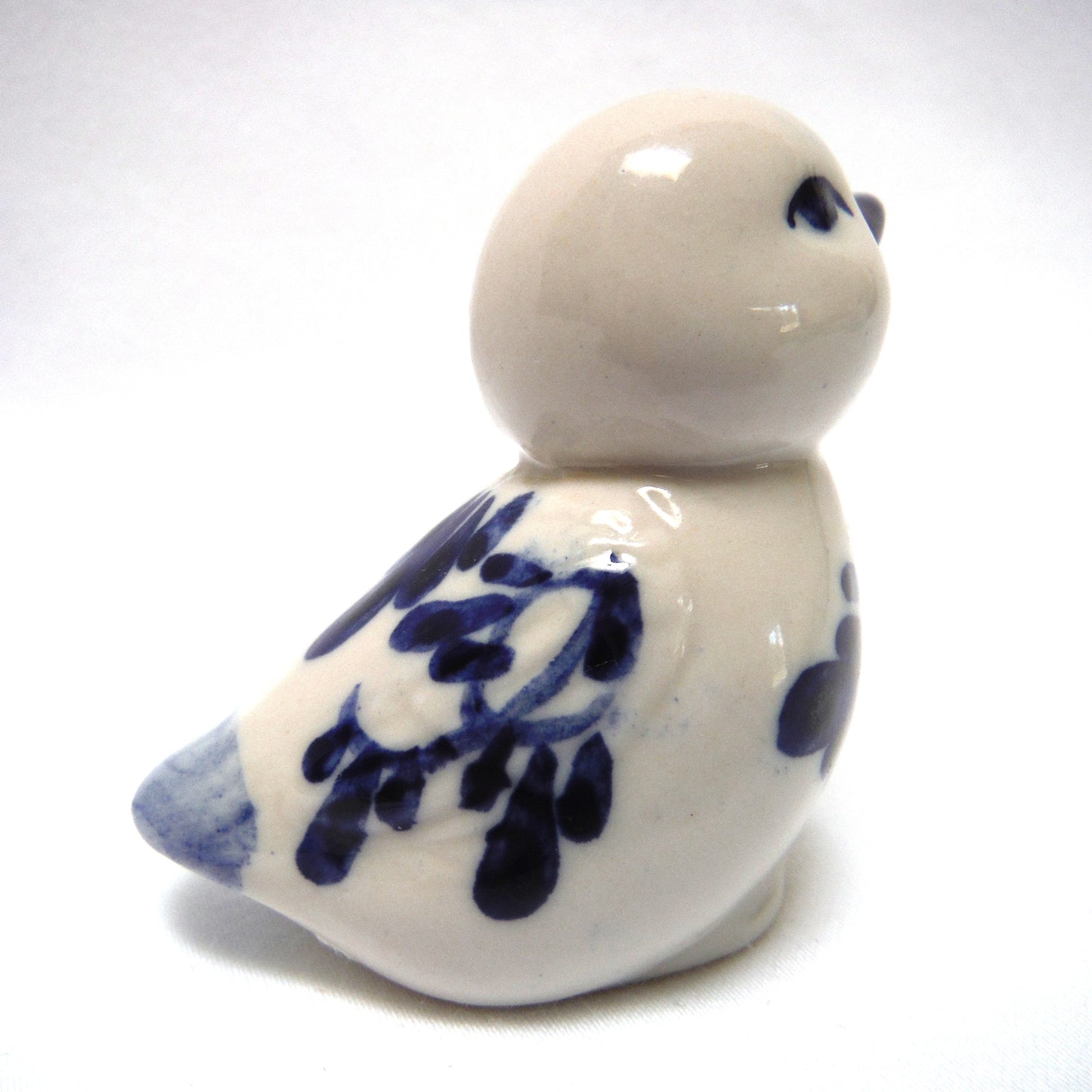 Vintage Hand Painted Delft Blue Little Miniature BABY DUCK