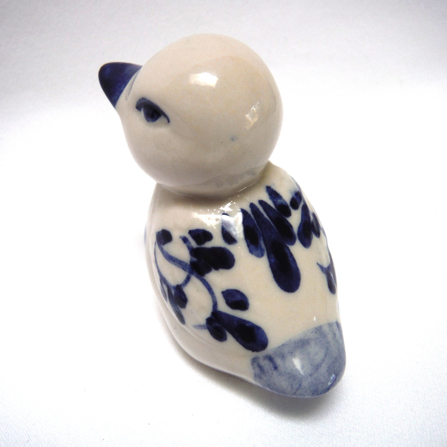 Vintage Hand Painted Delft Blue Little Miniature BABY DUCK