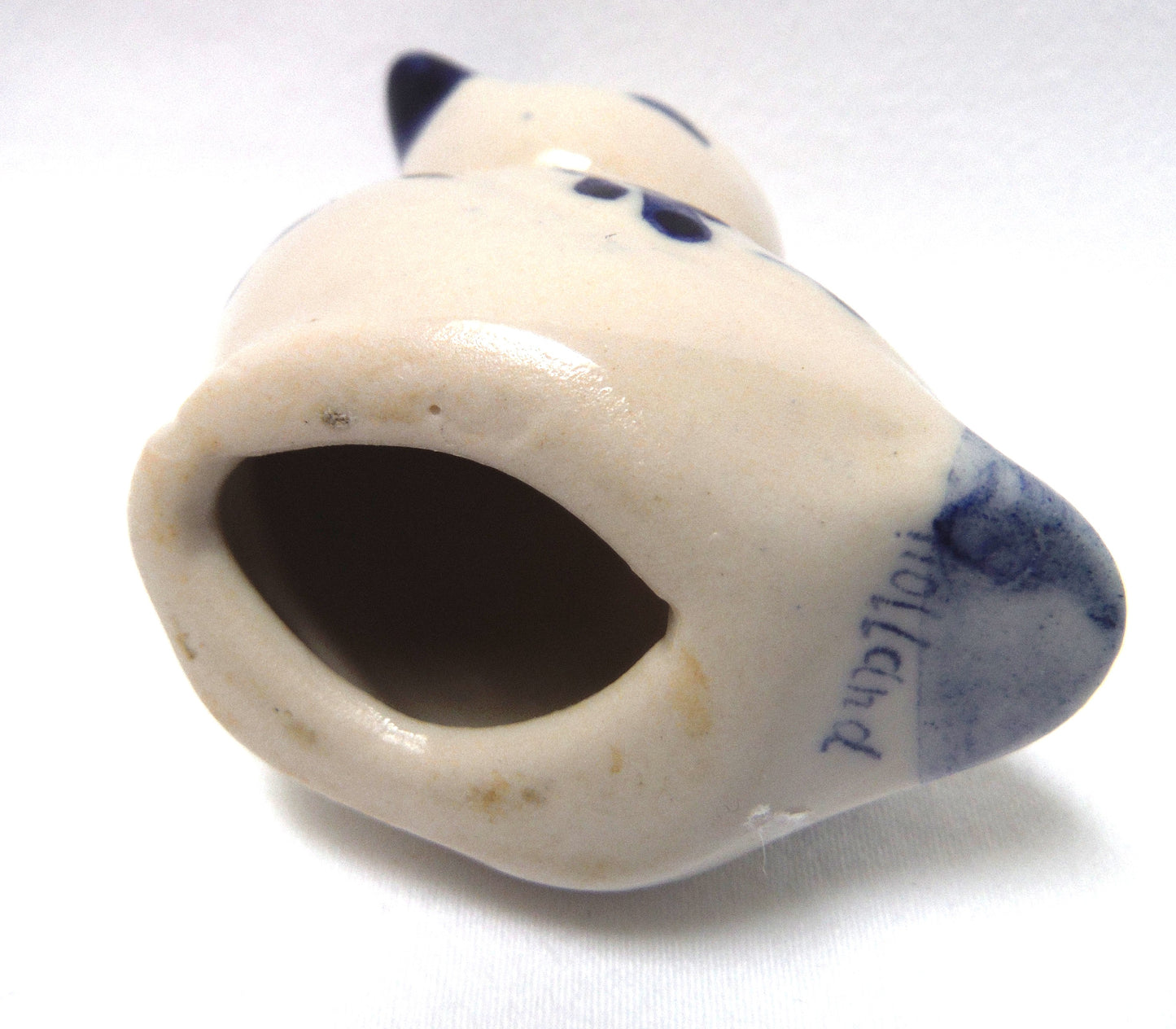Vintage Hand Painted Delft Blue Little Miniature BABY DUCK