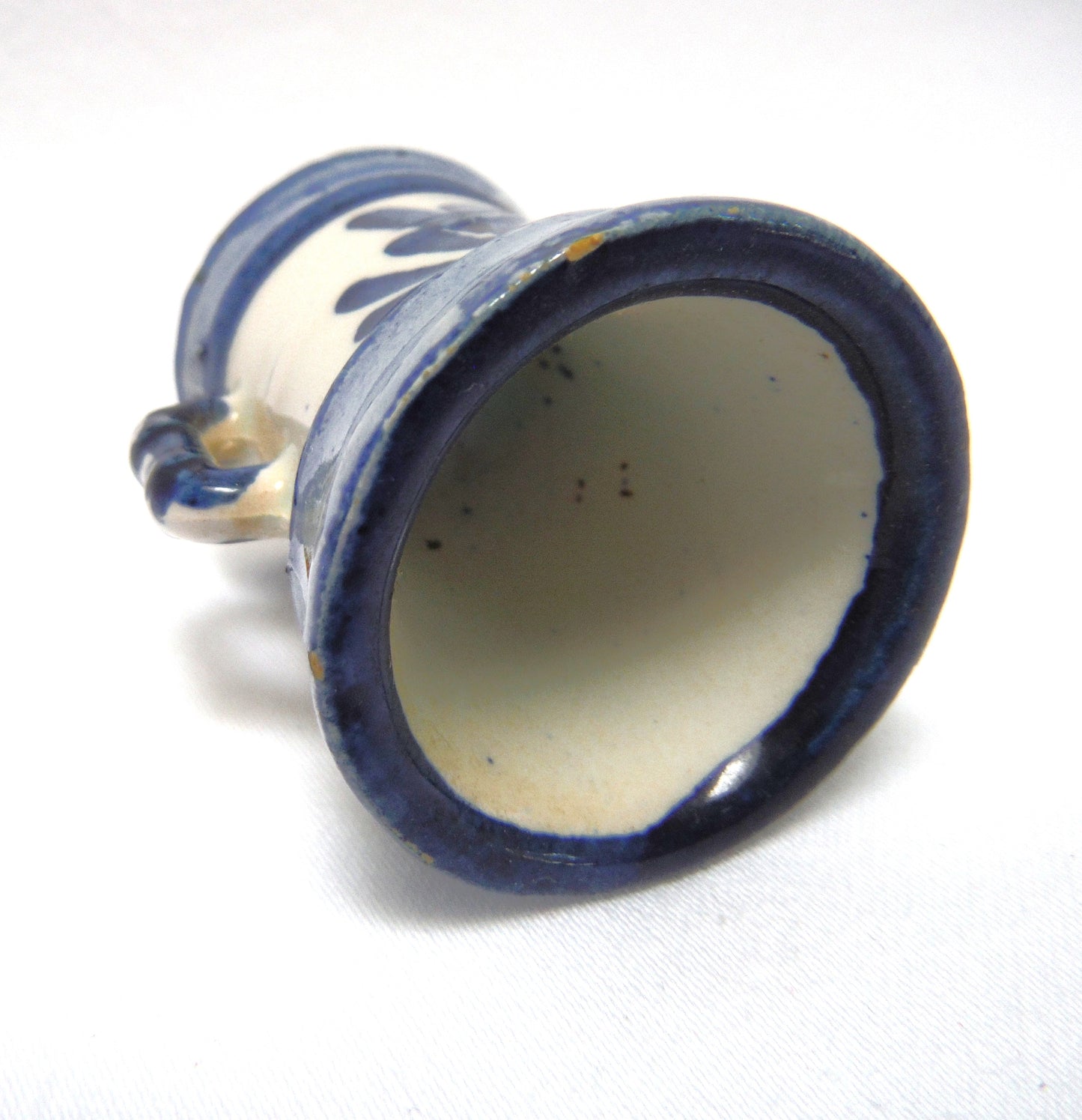 Vintage Hand Painted Delft Blue Miniature DUAL-HANDED MUG