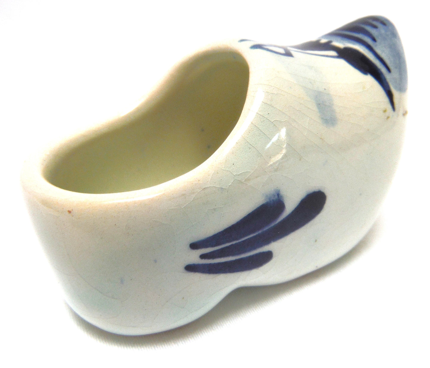 Vintage Hand Painted Delft Blue SMALL DUTCH SHOE
