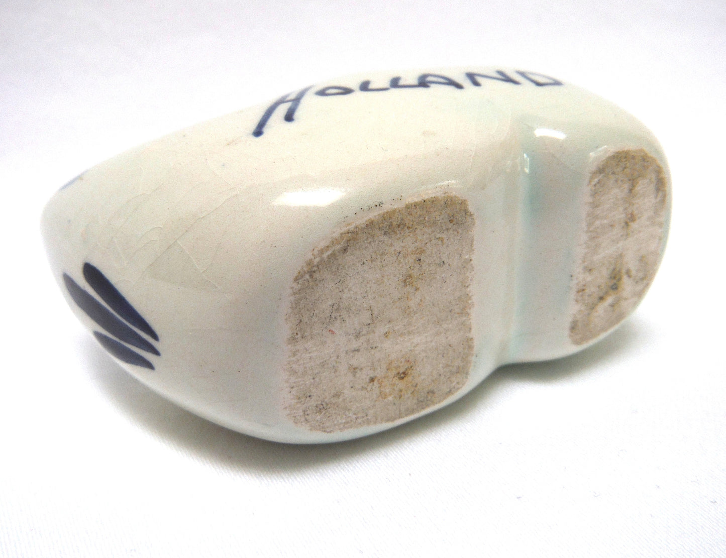 Vintage Hand Painted Delft Blue SMALL DUTCH SHOE