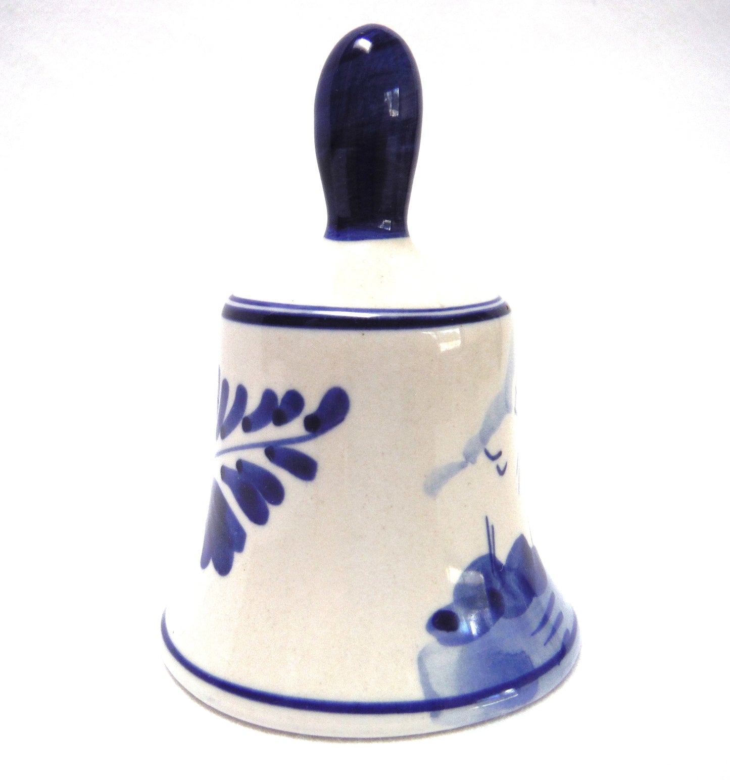Vintage Hand Painted Delft Blue Miniature HANDBELL #74