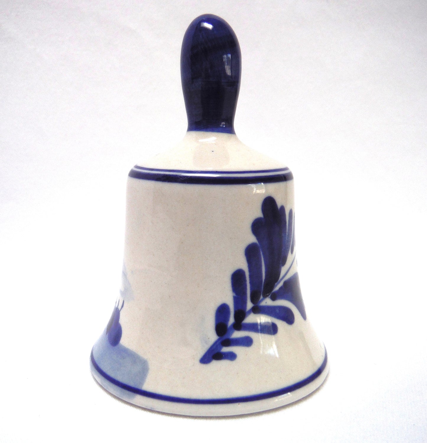 Vintage Hand Painted Delft Blue Miniature HANDBELL #74