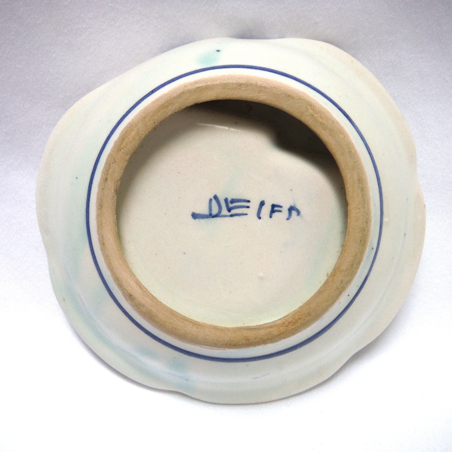 Vintage Hand Painted Delft Blue SMALL ASHTRAY WITH MINI PAIR OF SHOES