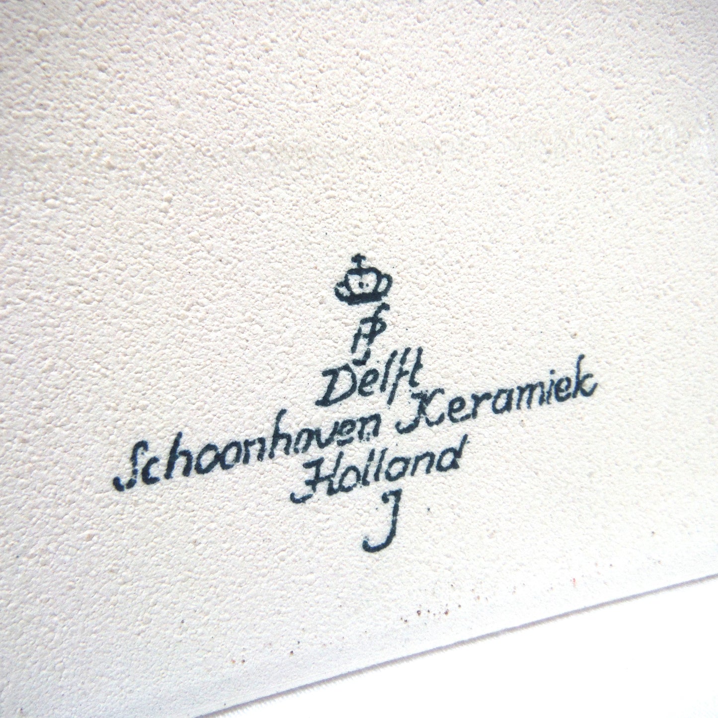 Vintage Hand Painted Delft Blue 6 x 6 CERAMIC TILE: 'De Leerbereider'