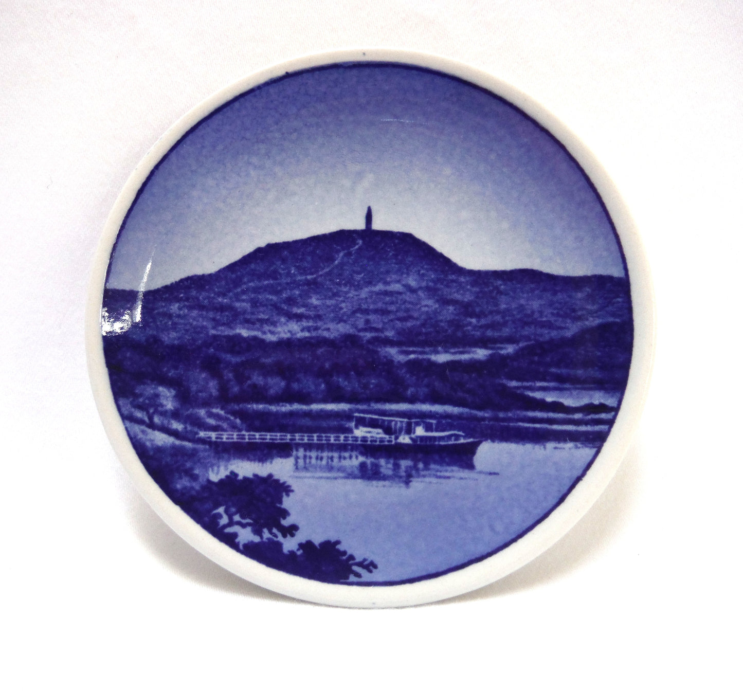 MINI BLUE LANDSCAPE PLATE From Denmark: 'Himmelbjerget'
