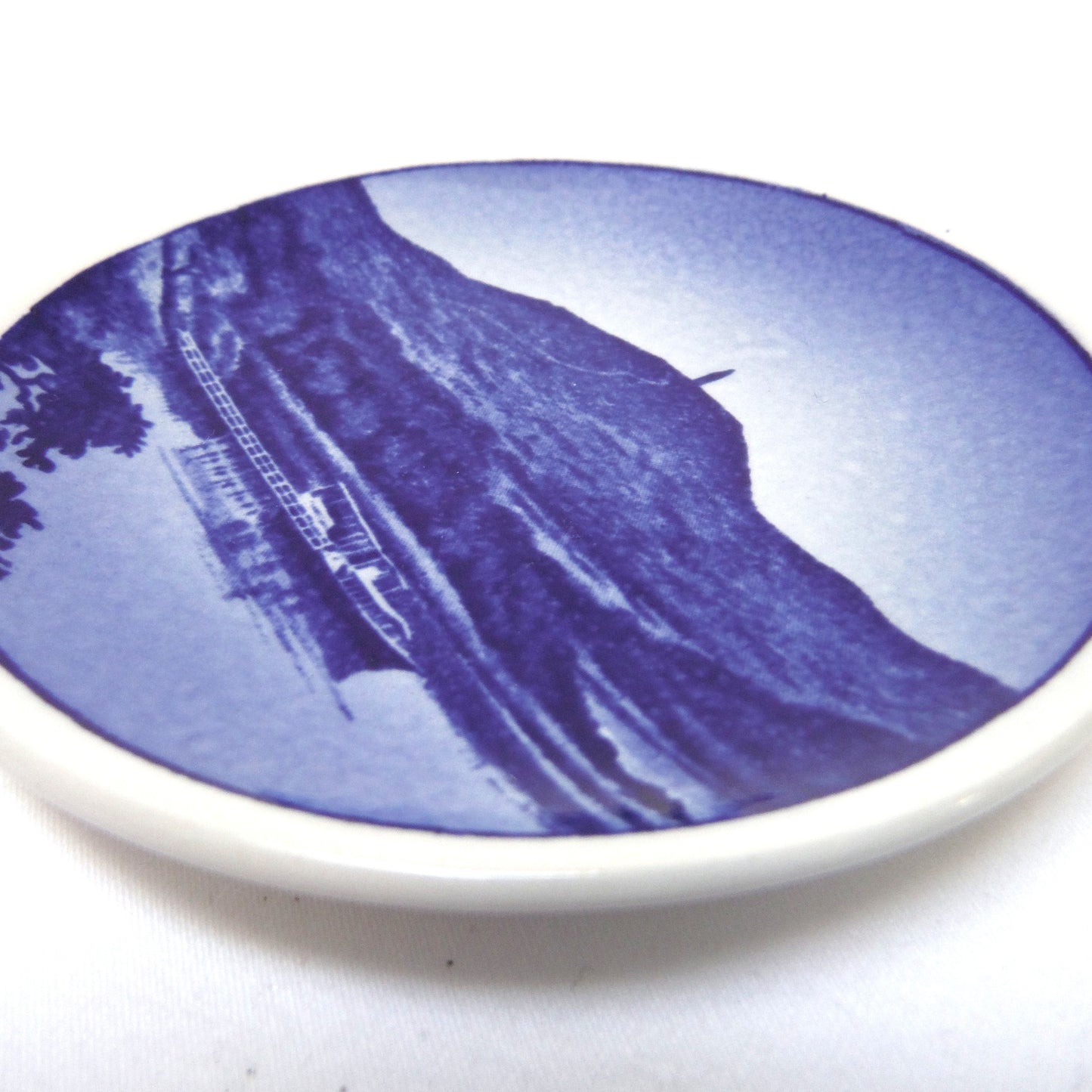 MINI BLUE LANDSCAPE PLATE From Denmark: 'Himmelbjerget'