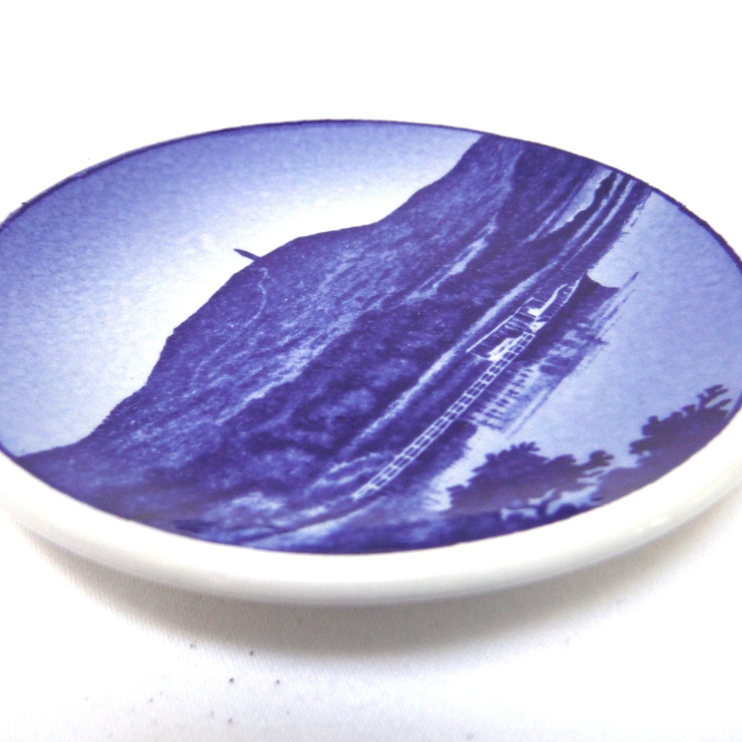 MINI BLUE LANDSCAPE PLATE From Denmark: 'Himmelbjerget'