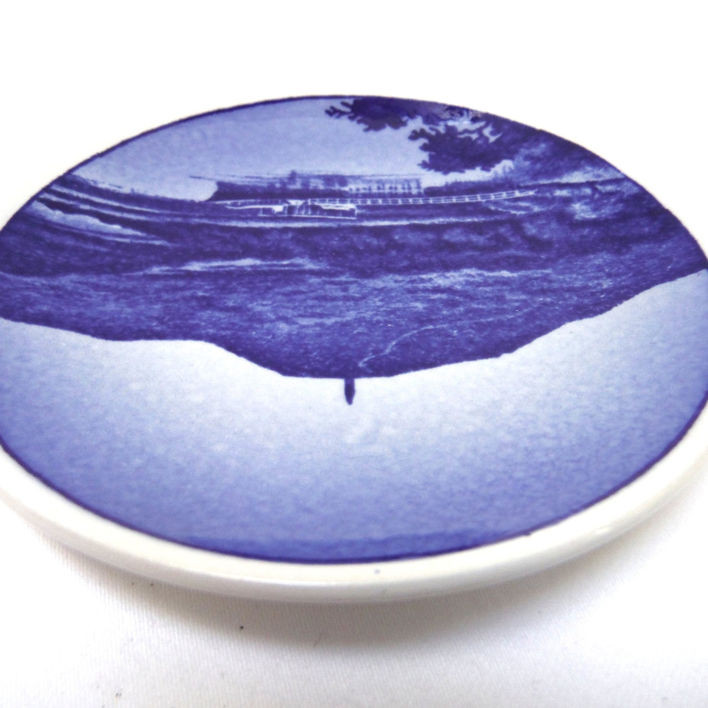 MINI BLUE LANDSCAPE PLATE From Denmark: 'Himmelbjerget'