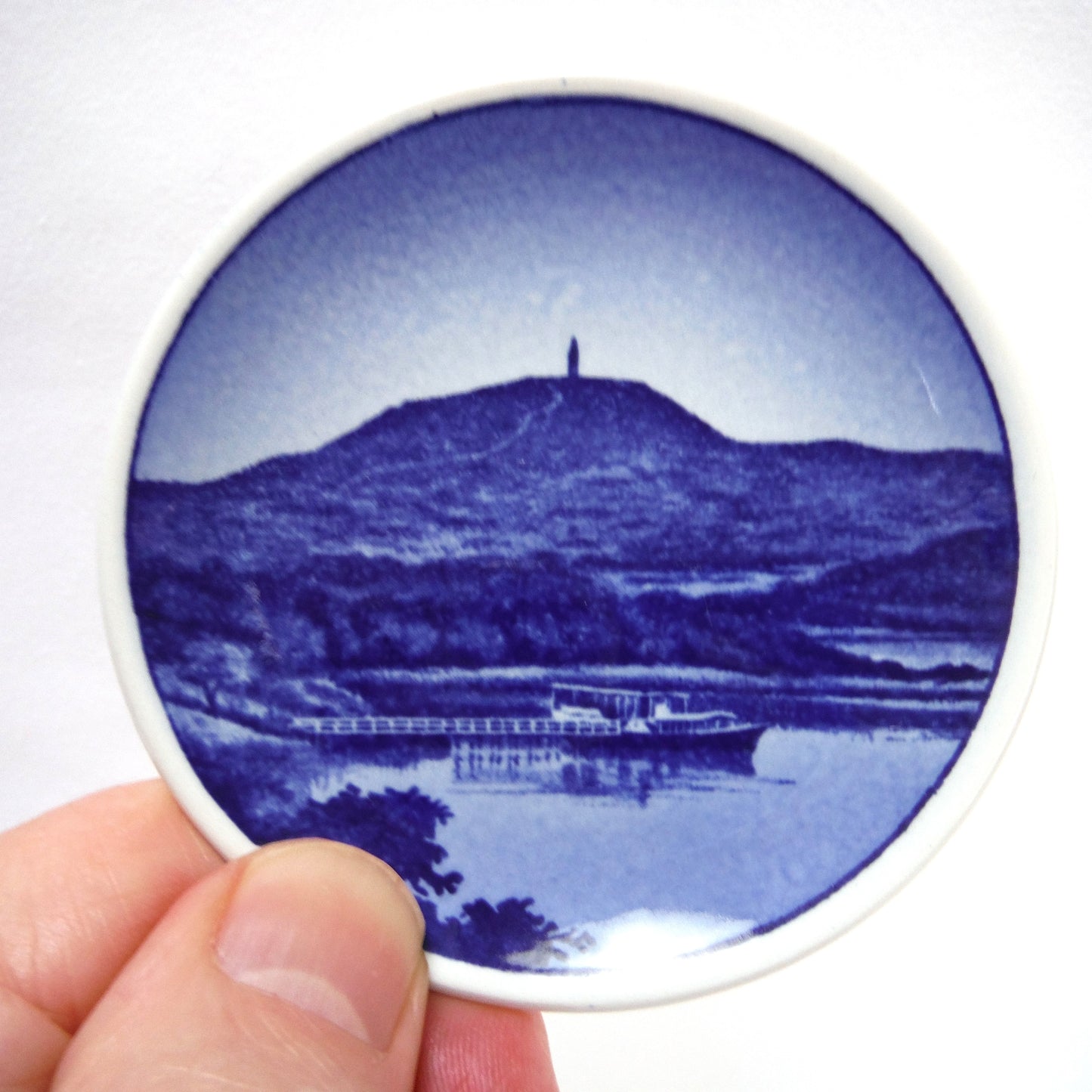 MINI BLUE LANDSCAPE PLATE From Denmark: 'Himmelbjerget'