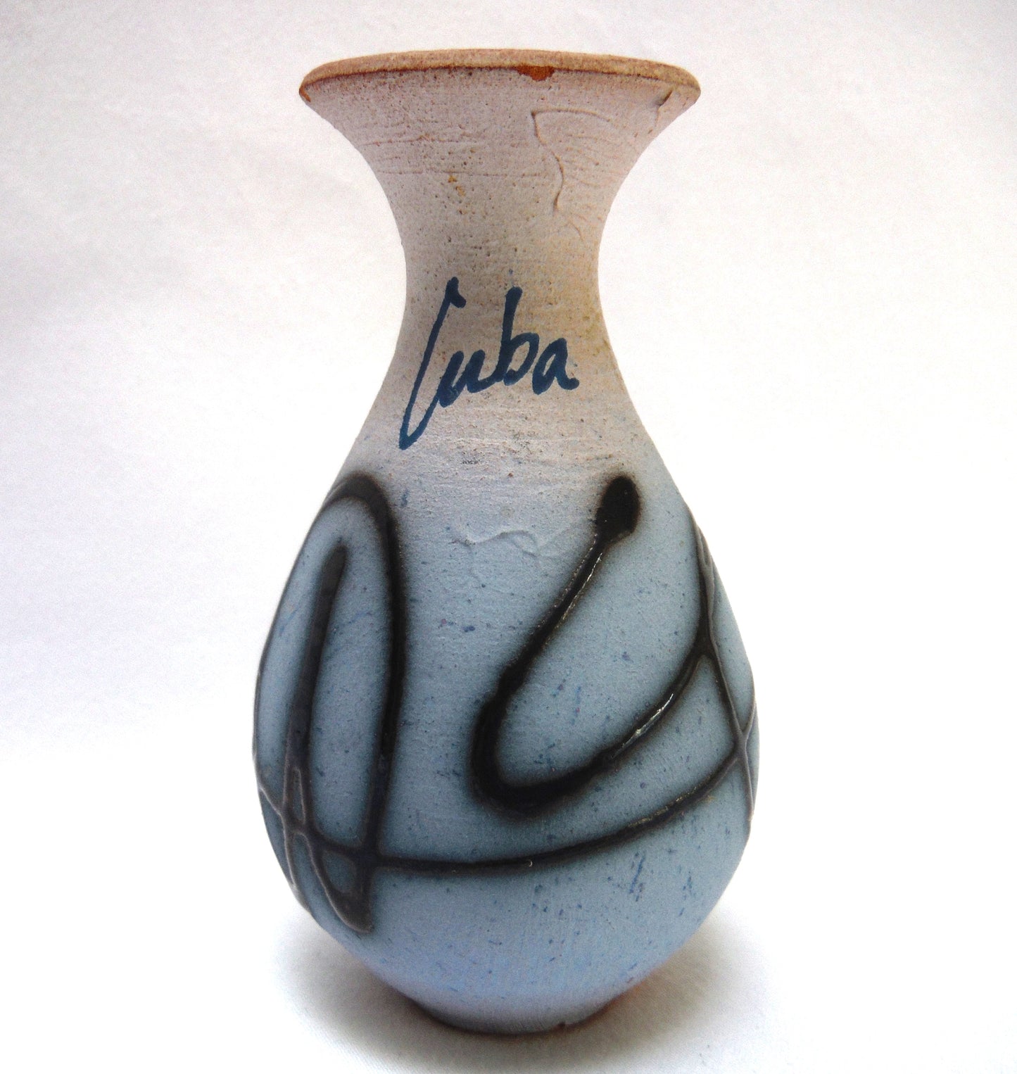 Miniature Ceramic Hand Painted Souvenir Vase from CUBA