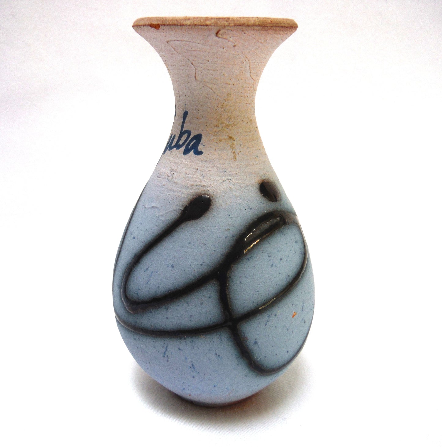 Miniature Ceramic Hand Painted Souvenir Vase from CUBA