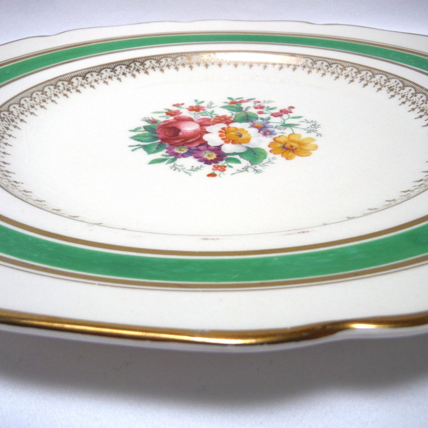 Antique Large Decorative 10.5 Inch Plate by The Johnson Brothers of England: "PAPEEK"