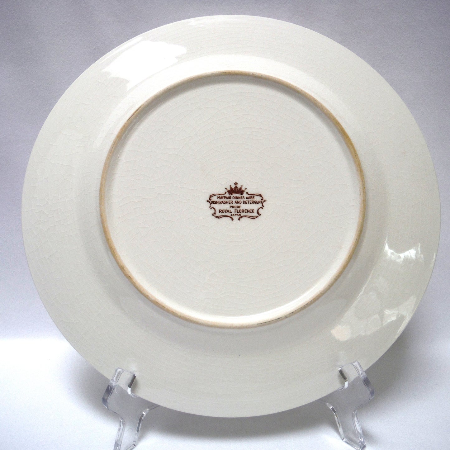 Antique Large Decorative 10 Inch Plate: Royal Florence Design by MAYFAIR DINNER WARE of JAPAN