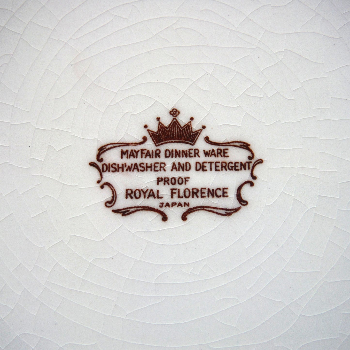 Antique Large Decorative 10 Inch Plate: Royal Florence Design by MAYFAIR DINNER WARE of JAPAN