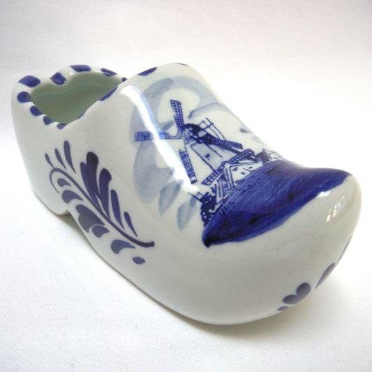 Vintage Hand Painted Delft Blue Ahtray: TRADITIONAL #3 LARGE HOLLAND DUTCH SHOE ASHTRAY (Brand New Condition!)