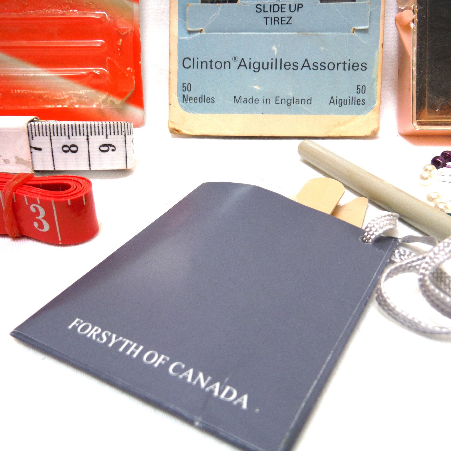 Collectible Collection of Old and New Sewing Items: Needles, Scissors, Thimble, Tape Measures, and more!