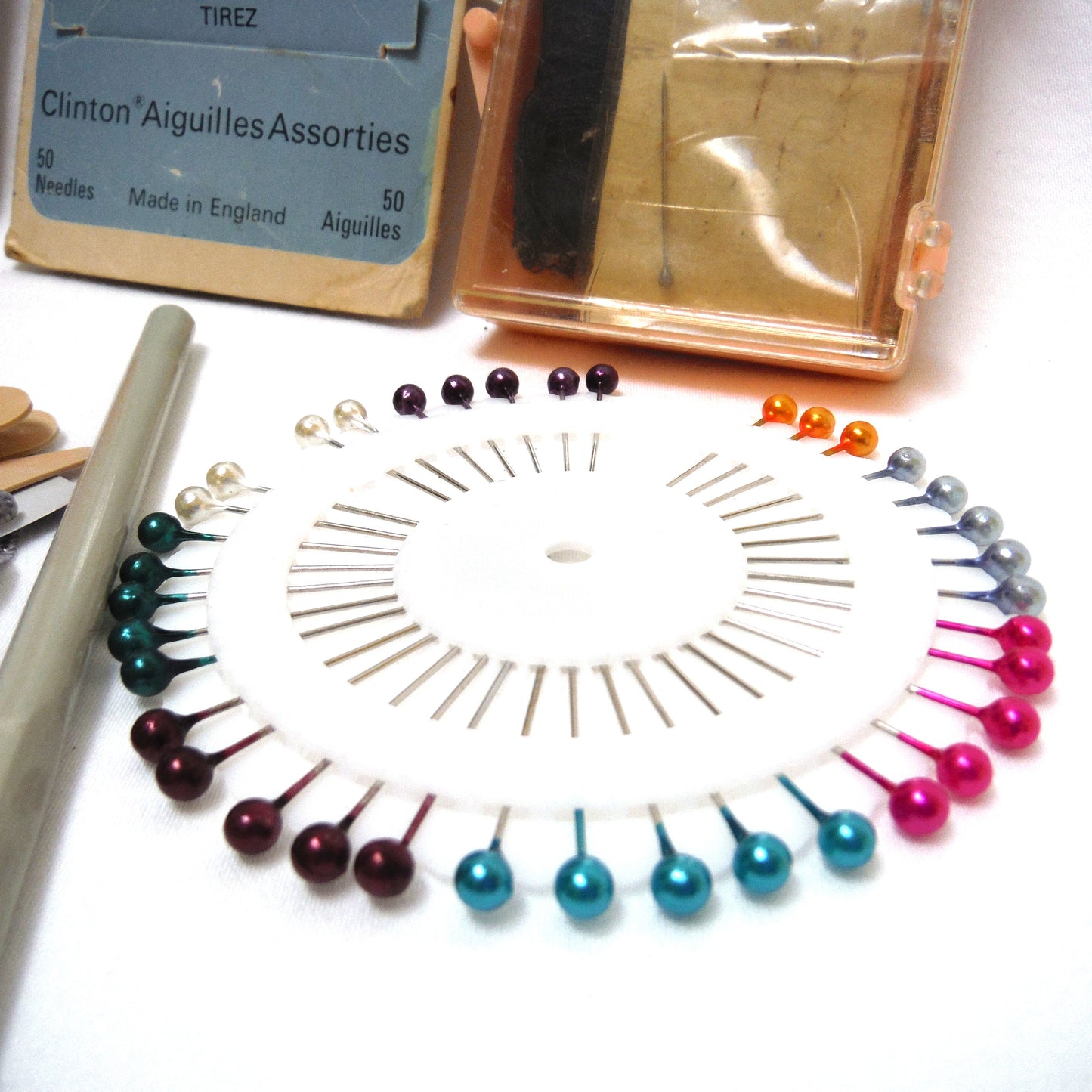Collectible Collection of Old and New Sewing Items: Needles, Scissors, Thimble, Tape Measures, and more!