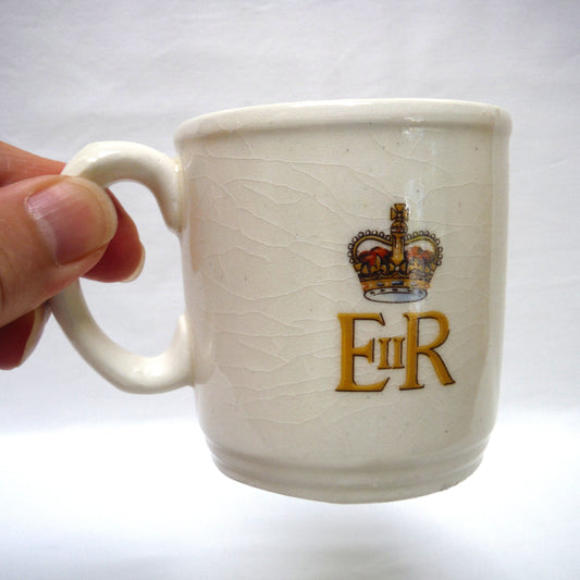 QEII June 2, 1953 CORONATION COFFEE MUG by British Pottery Manufacturers of England