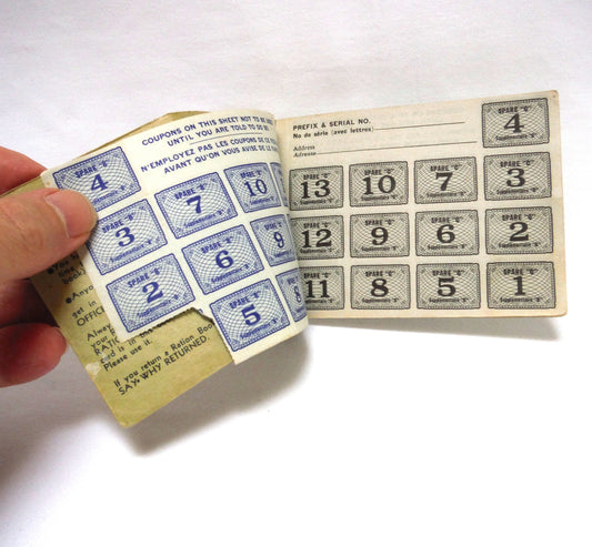 CANADIAN GOVERNMENT WAR RATION BOOK #2 - CARNET DE RATIONNEMENT No.2, Still Full of Stamps from Winnipeg, Manitoba, Canada