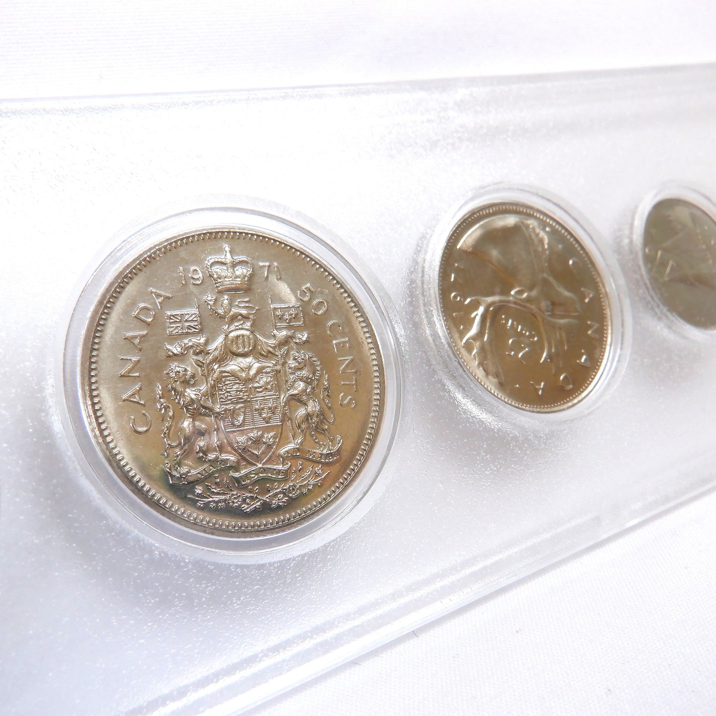 1971 Canadian Set of 6-Coins: 100th Anniversary of the Accession of British Columbia, Presented in a Hard Plastic Display Case