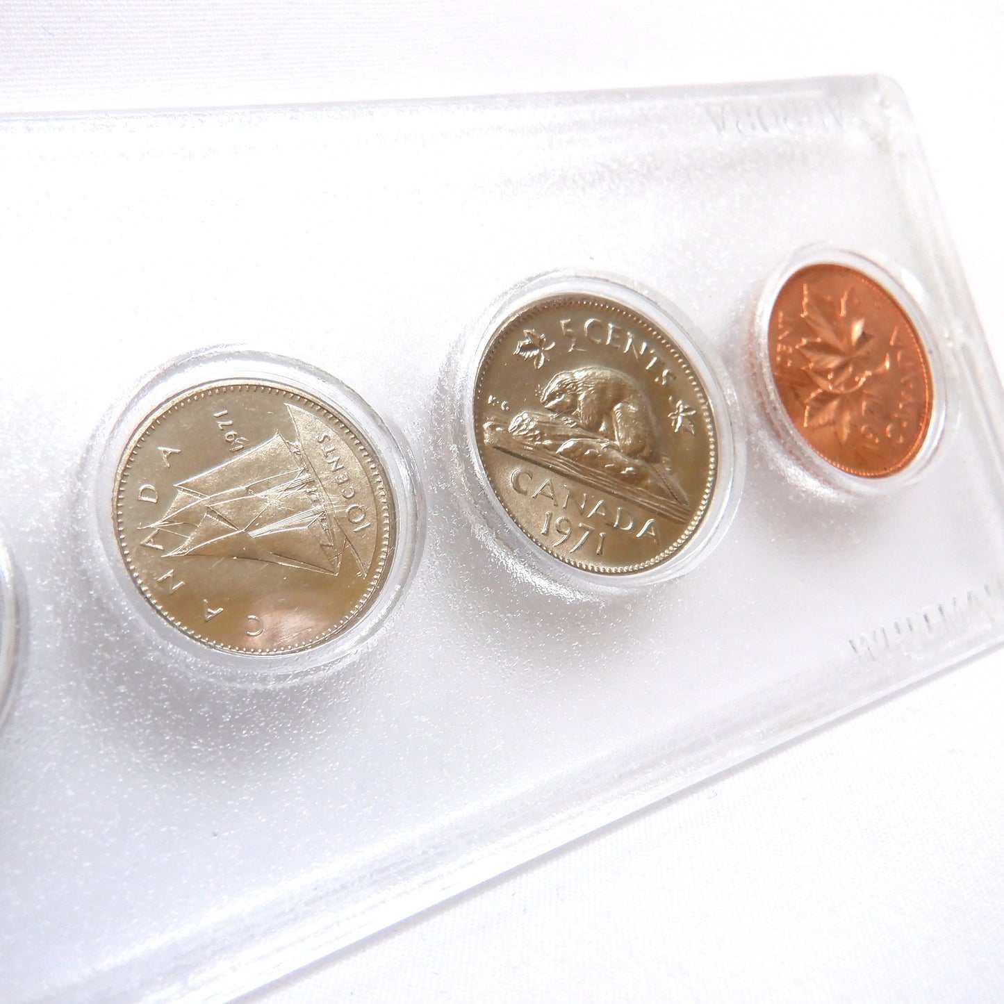 1971 Canadian Set of 6-Coins: 100th Anniversary of the Accession of British Columbia, Presented in a Hard Plastic Display Case