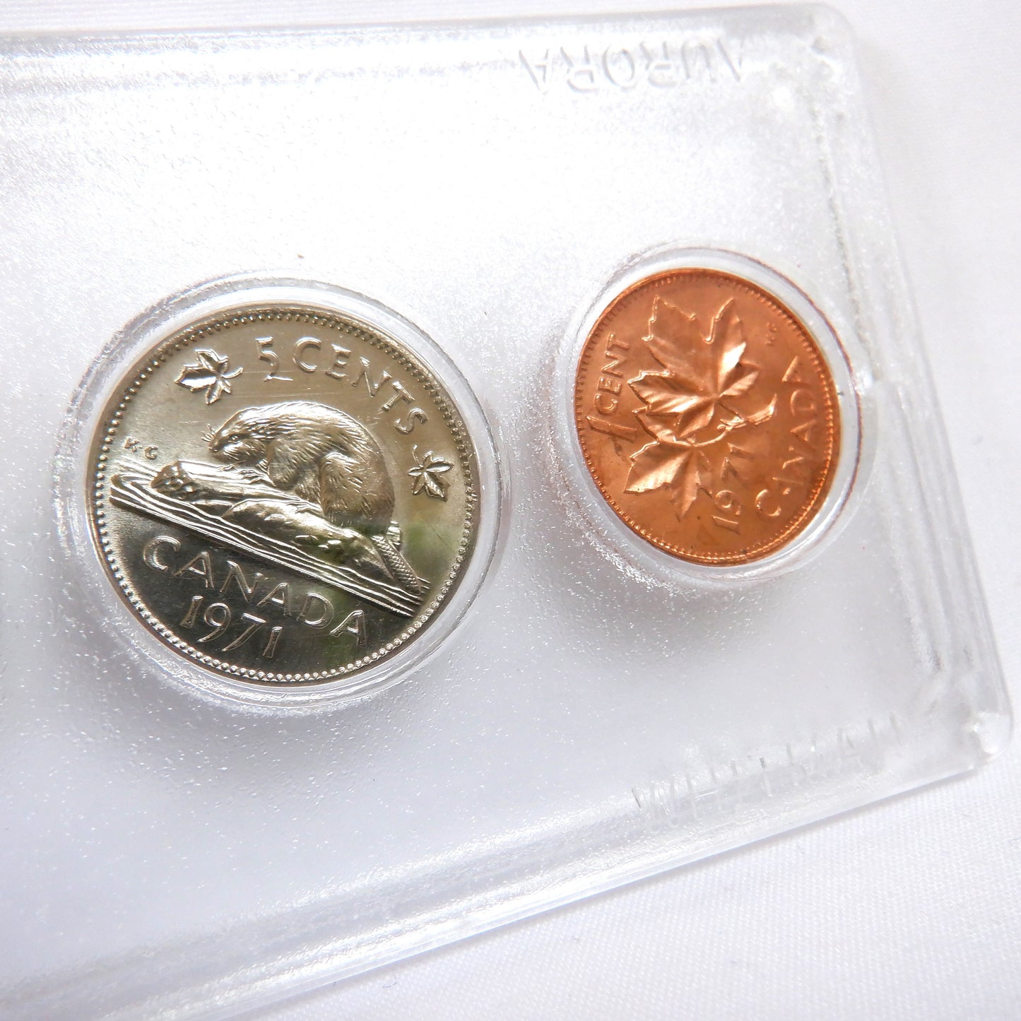 1971 Canadian Set of 6-Coins: 100th Anniversary of the Accession of British Columbia, Presented in a Hard Plastic Display Case