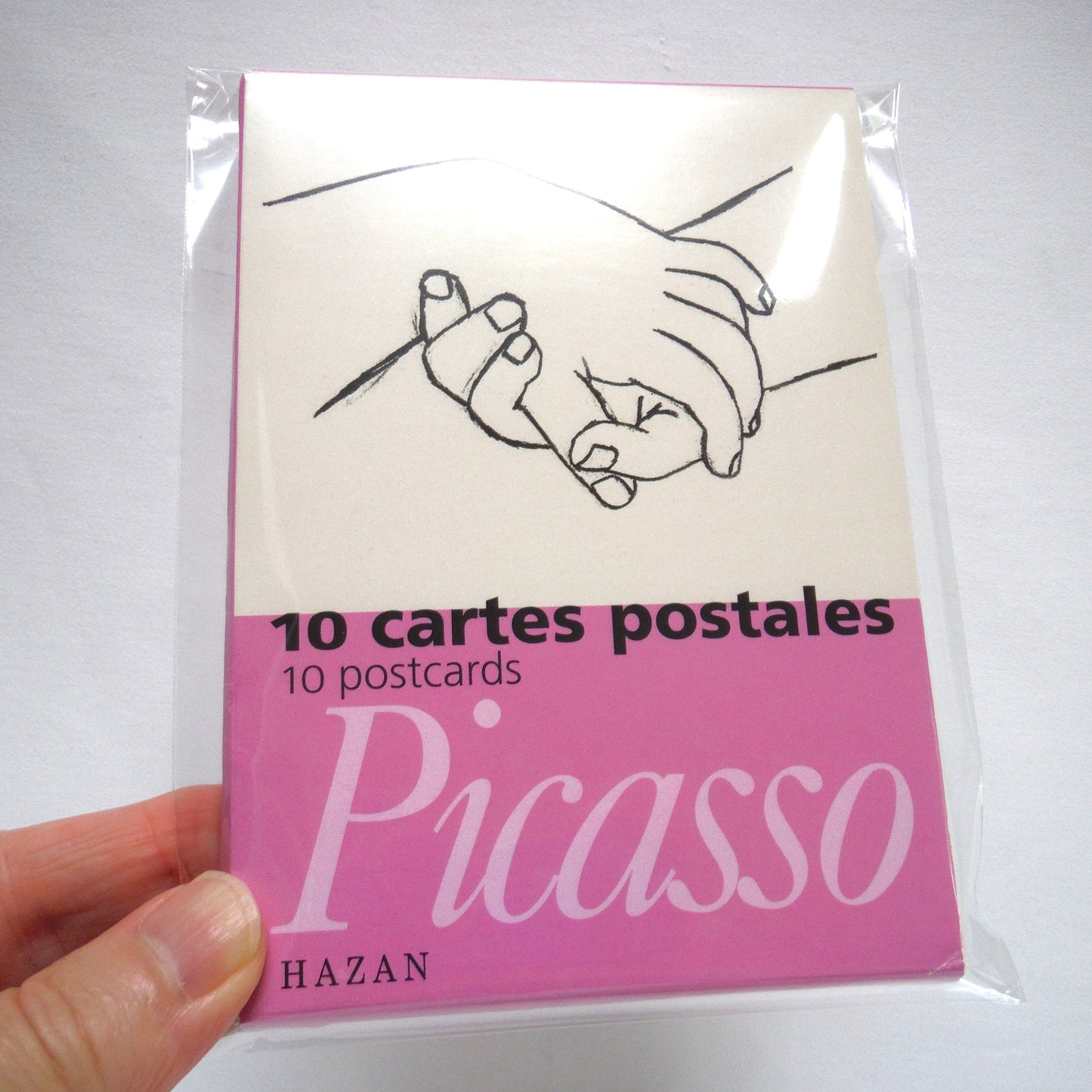 PICASSO POSTCARDS and ENVELOPES SLIPSET, Pack of 10 cartes postales by Hazan 2001, Printed in France