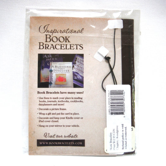 CONTEMPORARY INSPIRATIONAL BOOK BRACELET: Hand Made in Victoria, British Columbia: Aqua Blue and Black Beads with Silver Charms