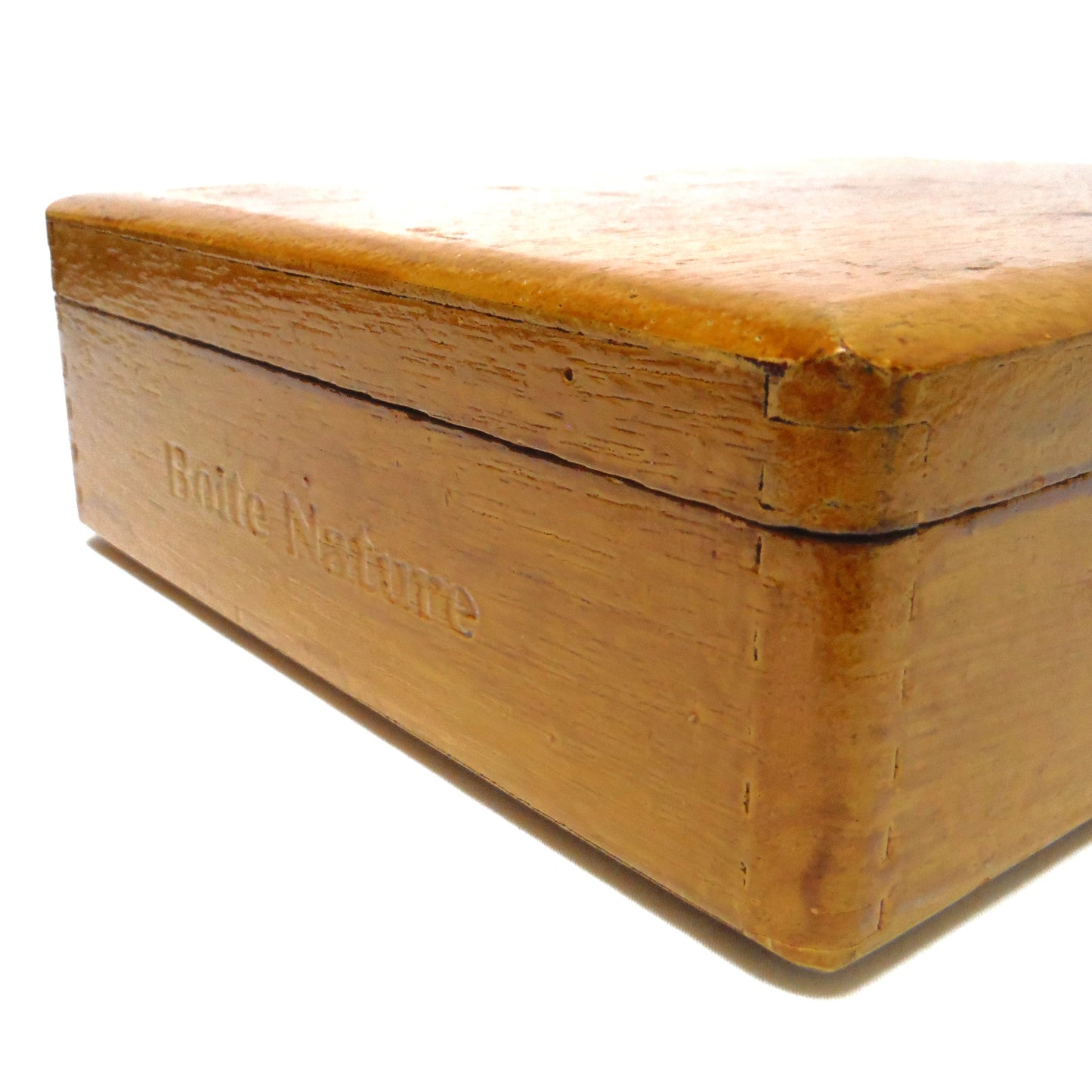 Vintage Wood Cigar Box with Hinged-Lid Working-Lock Humidor, 'INVINCIBLES DE BENSON AND HEDGES