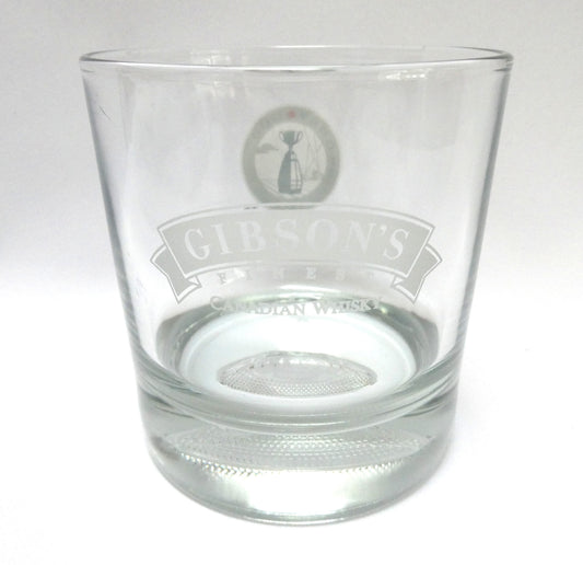 GIBSON'S FINEST CANADIAN WHISKY GLASS TUMBLER: Featuring the CFL Coupe Grey Cup 101 Logo