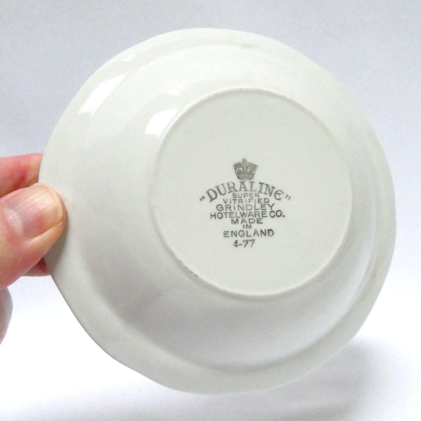 VINTAGE DURALINE GRINDLEY HOTELWARE FLORAL PATTERNED CREAMER AND BOWL SET