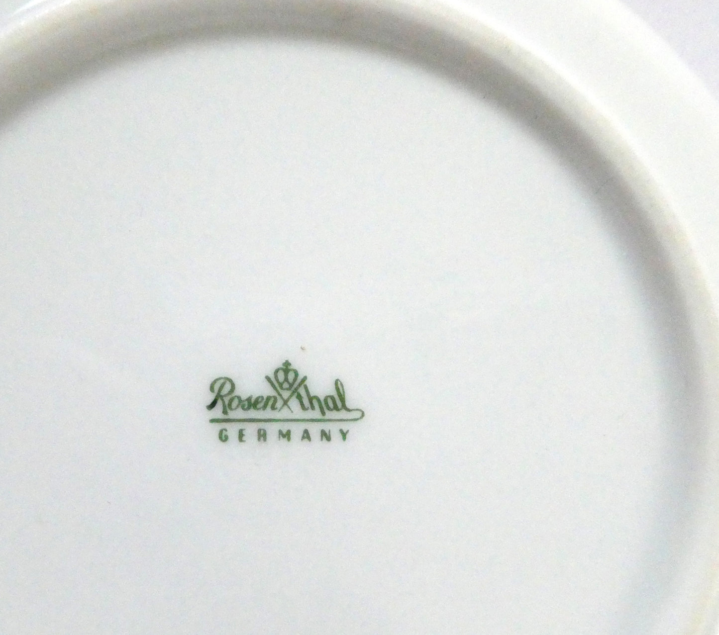 Vintage 'Moss Rose' 4.5-inch Miniature Gold-Rimmed Porcelain Plate or Trinket Tray with Original Box, by Rosenthal of Germany!