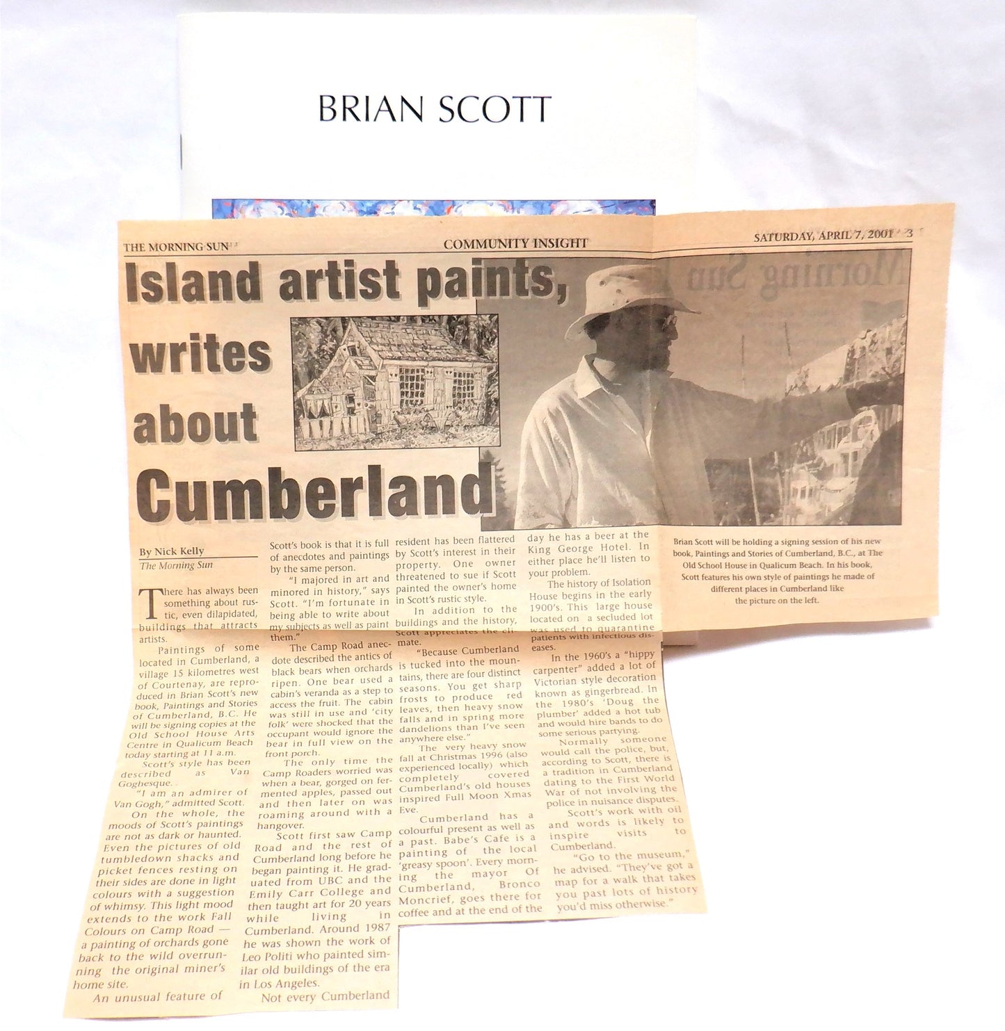 BRIAN SCOTT, Paintings and Stories of CUMBERLAND, Vancouver Island, British Columbia (1st Ed. SIGNED)