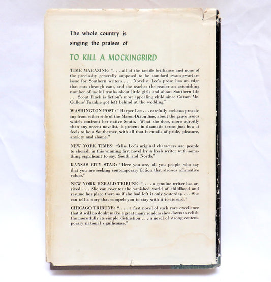 TO KILL A MOCKINGBIRD, A Novel by Harper Lee, (Lippincott Edition, 1962)