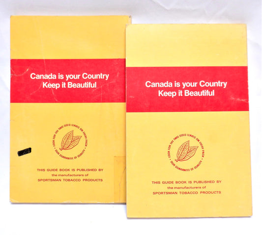 THE SPORTSMAN GUIDE TO CANADIAN FISHING, and THE SPORTSMAN GUIDE TO CANADIAN CAMPING, by Rock City Tobacco Company (1971 1st Ed.)