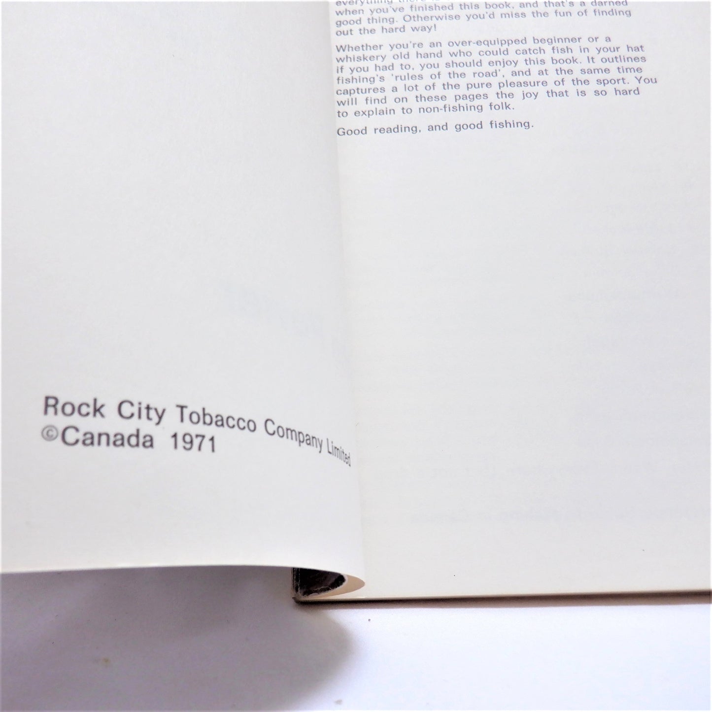 THE SPORTSMAN GUIDE TO CANADIAN FISHING, and THE SPORTSMAN GUIDE TO CANADIAN CAMPING, by Rock City Tobacco Company (1971 1st Ed.)