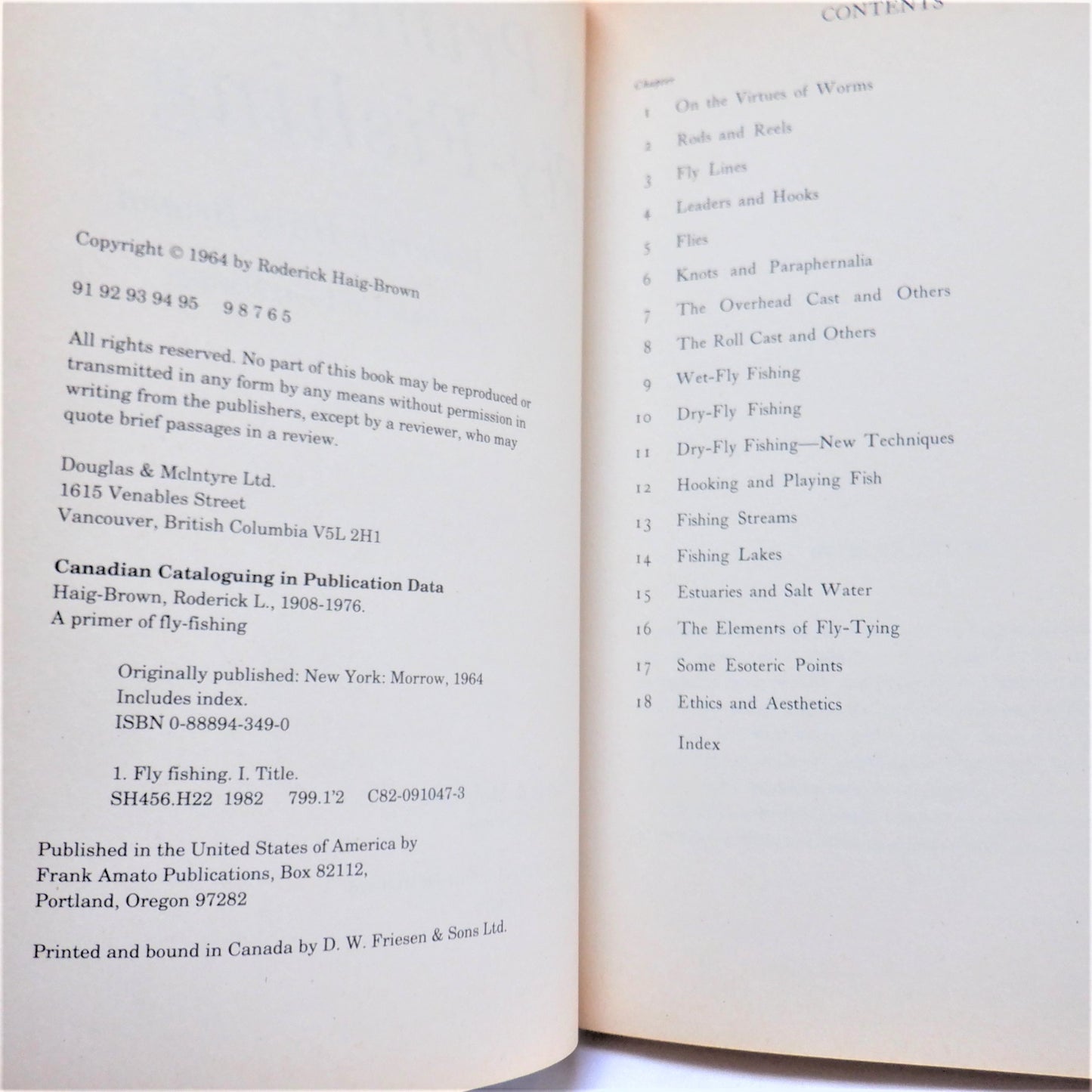 A PRIMER OF FLY-FISHING, by Roderick Haig-Brown, 1982