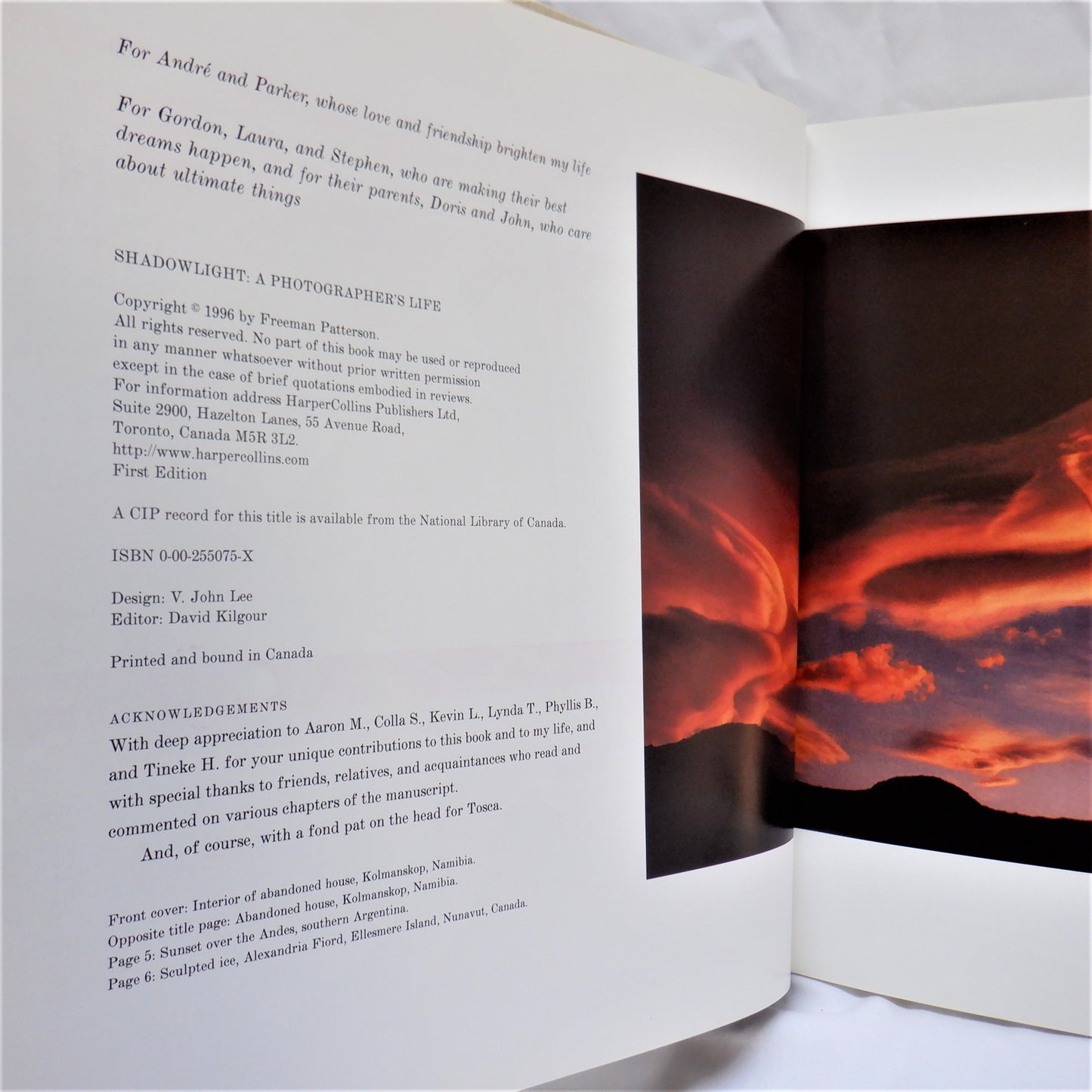 SHADOW LIGHT, A Photographer's Life by Freeman Patterson, (1996 1st Ed.)