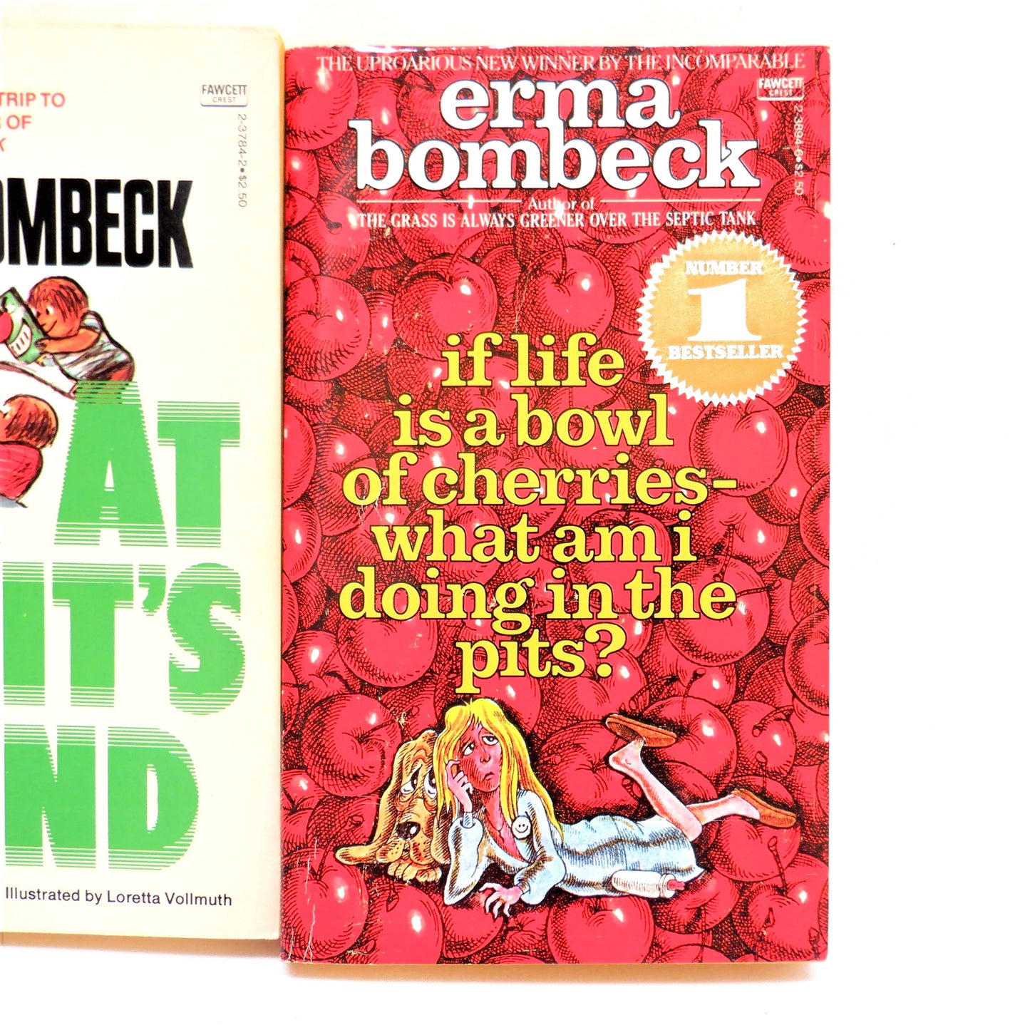 ERMA BOMBECK: Like-New Box Set of Four: Aunt Erma's Cope Book, At Wit's End, The Grass is Always Greener Over the Septic Tank, and If Life is Like a Bowl of Cherries...1980's