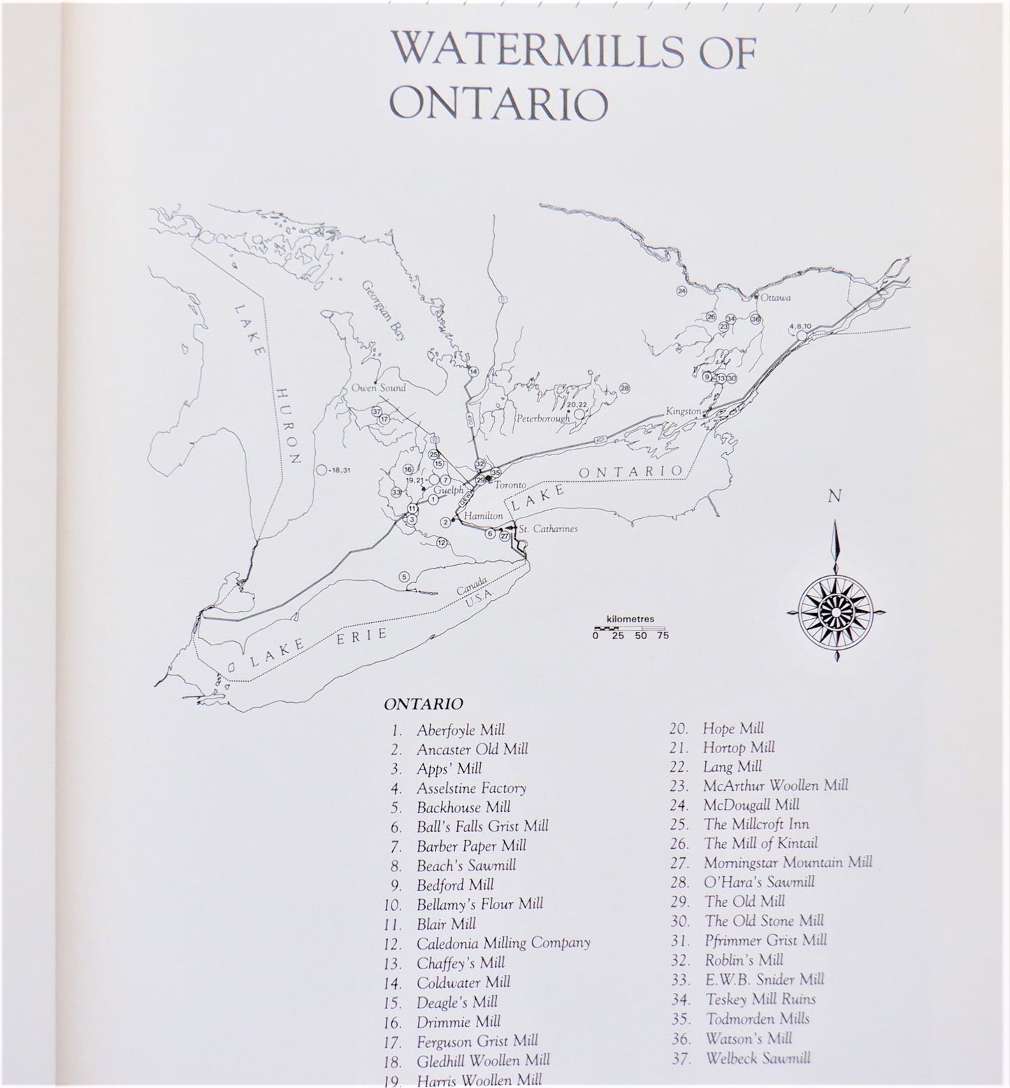 WATERMILLS of ONTARIO, QUEBEC & MARITIME CANADA, by Stephen Cooper & Carol Shibuya (1998 1st Ed.)
