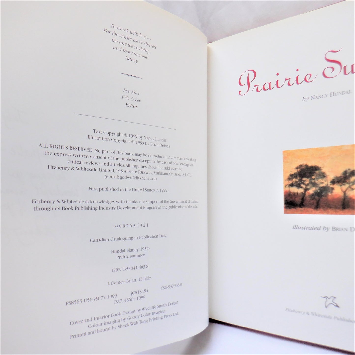 PRAIRIE SUMMER, A Young Reader Story by Nancy Hundal (1st Ed. SIGNED)