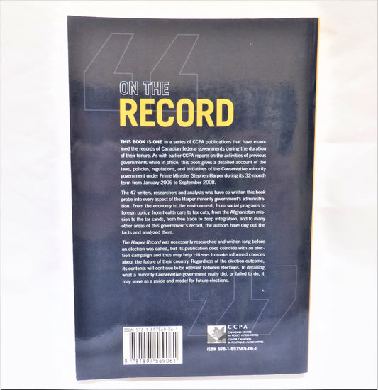 THE HARPER RECORD, A Collection of Essays, Edited by Teresa Healy (2008 1st Ed.)