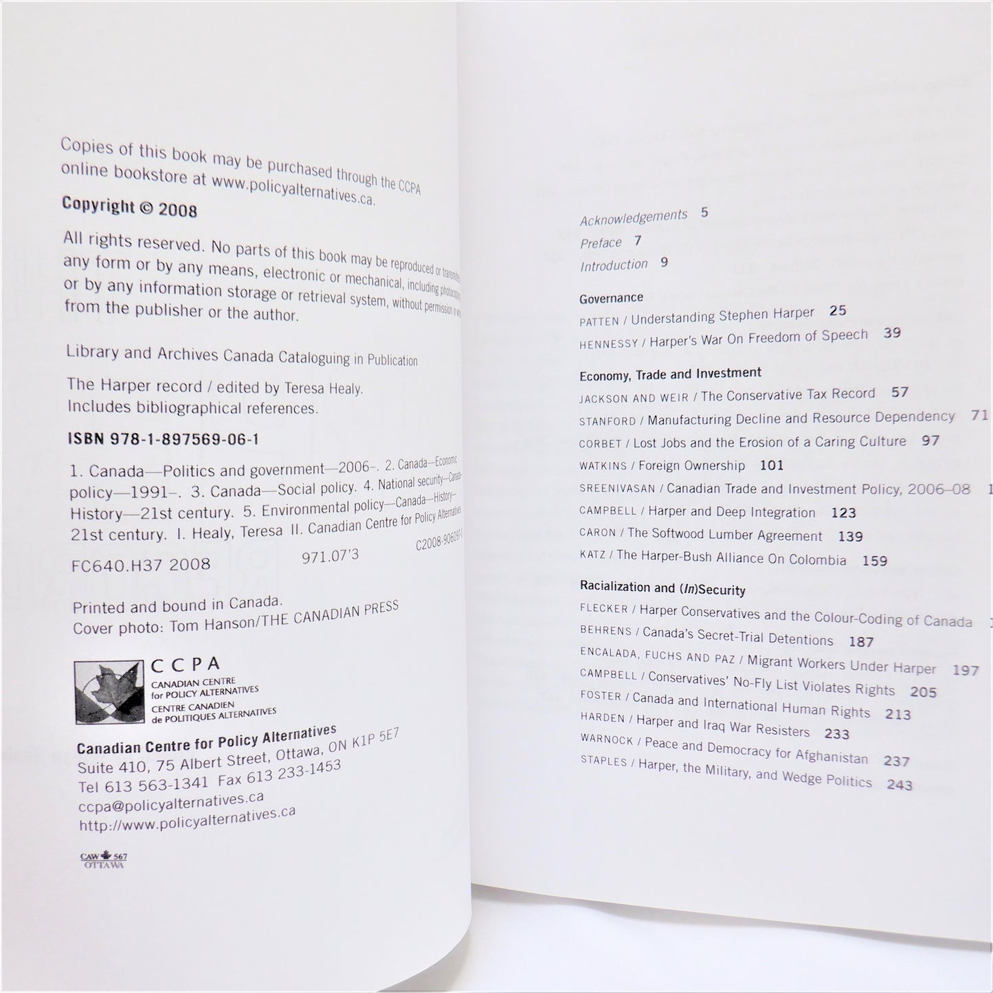 THE HARPER RECORD, A Collection of Essays, Edited by Teresa Healy (2008 1st Ed.)