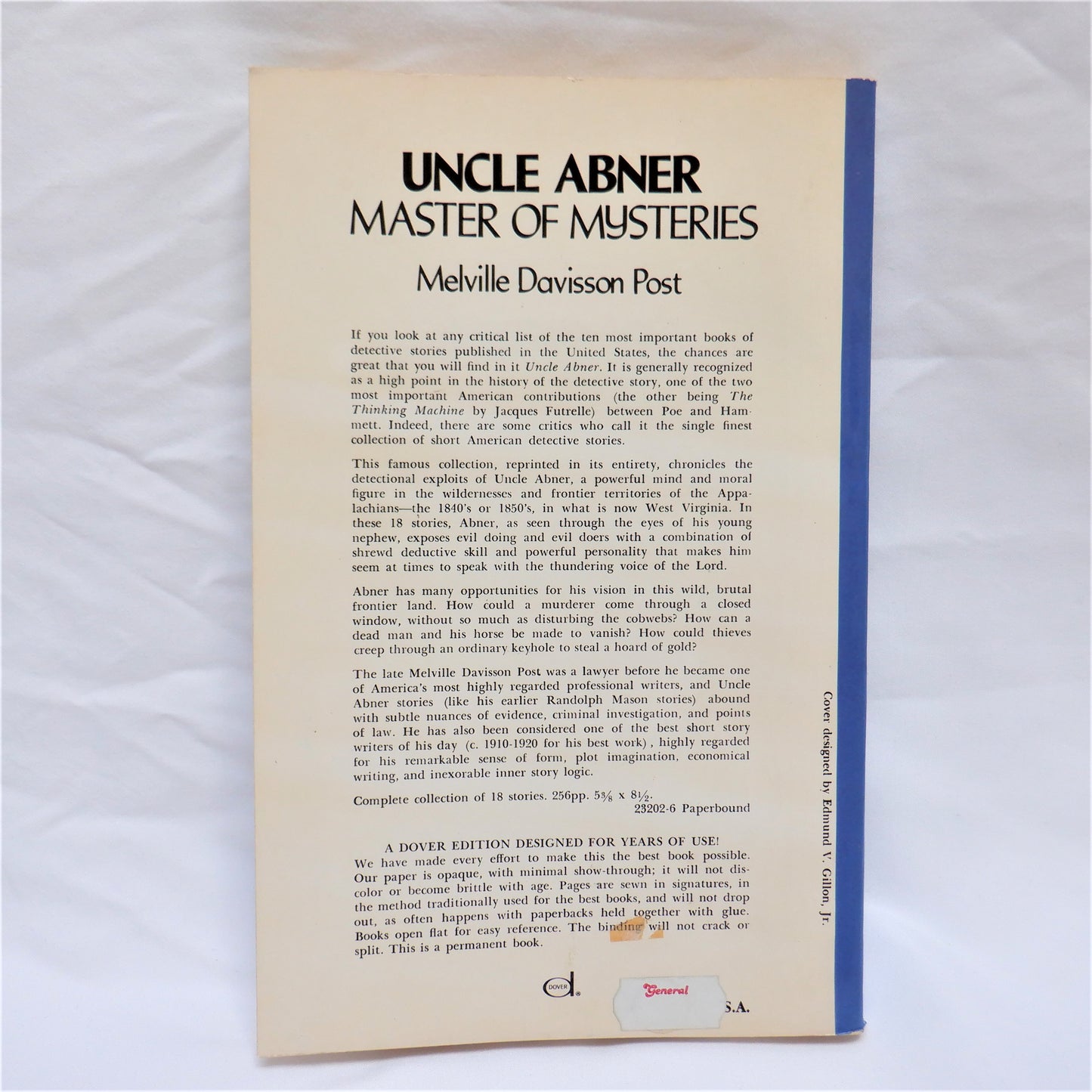 UNCLE ABNER, MASTER OF MYSTERIES, A Collection of Classic Detective Stories, by Melville Davisson Post, 1975