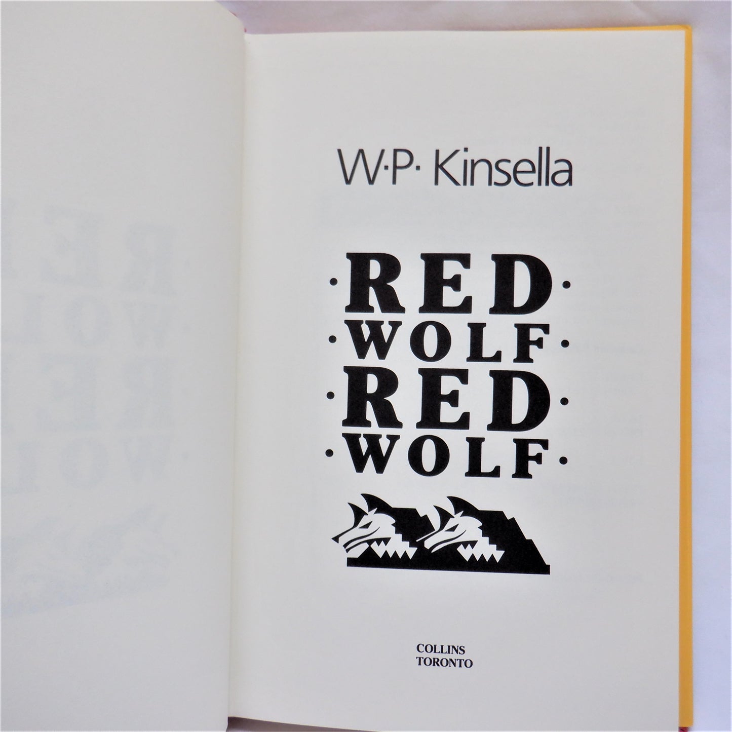 RED WOLF, RED WOLF, Short Stories by W.P. Kinsella (1987 1st Ed.)