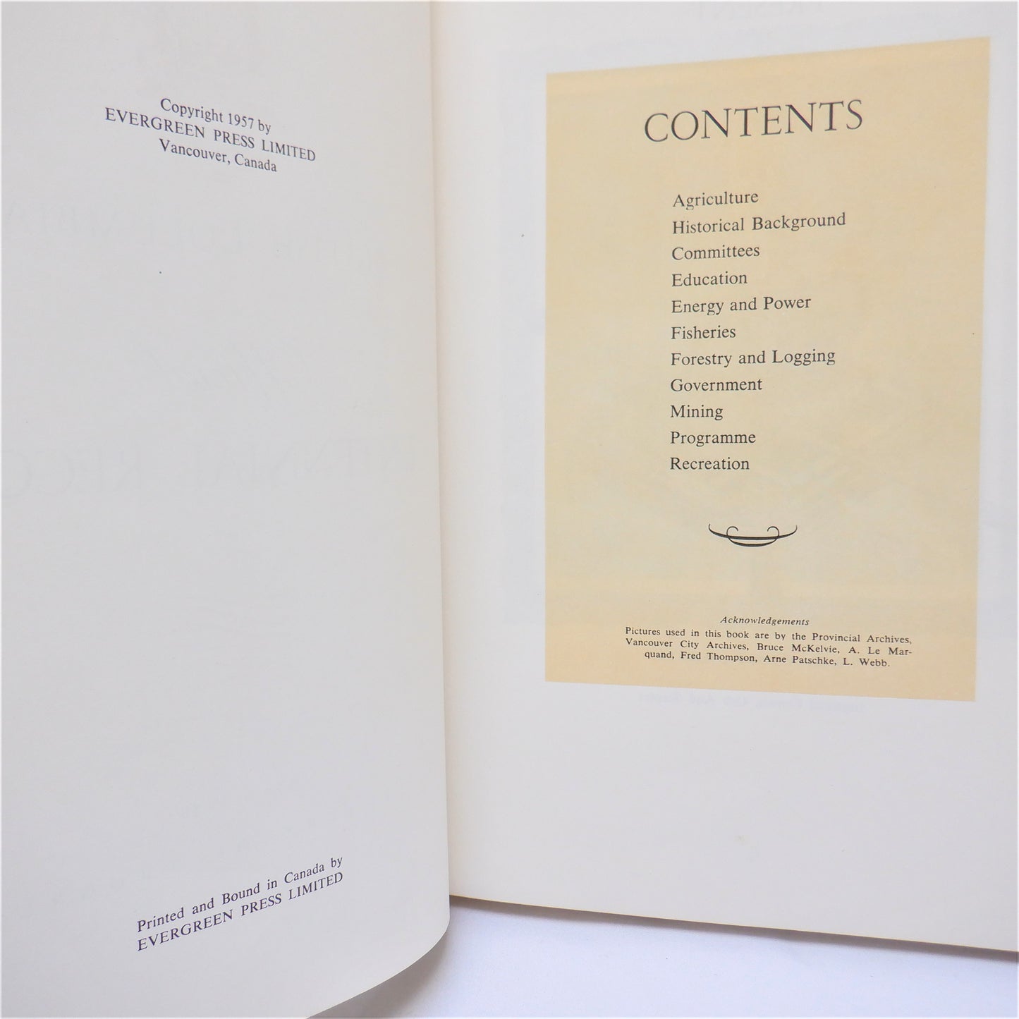 BRITISH COLUMBIA OFFICIAL CENTENNIAL RECORD 1858-1958, A Century To Celebrate (1957 1st Ed.)